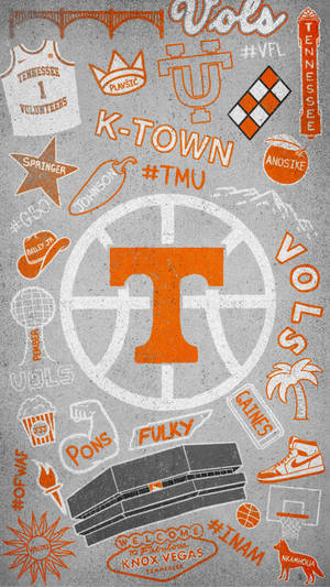 Caption: Artistic Doodle Illustration Of University Of Tennessee Wallpaper