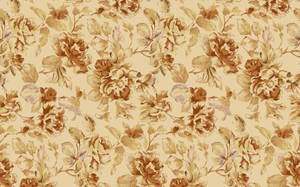 Caption: Artistic Sepia Flower Design Wallpaper