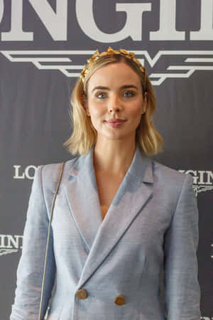 Caption: Ashleigh Brewer Stunning In Red Carpet Look Wallpaper