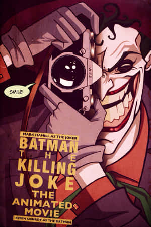 Caption: Batman And The Joker Face-off In An Intense Moment From The Killing Joke. Wallpaper