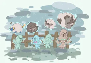 Caption: Beheeyem In Action - The Psychic Extraterrestrial Pokemon Wallpaper