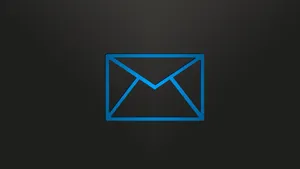 Caption: Blue Computer Email Icon Wallpaper