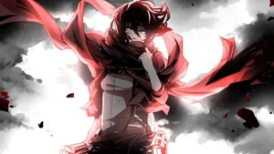 Caption: Breath-taking Battle Scene From Attack On Titan Video Game Wallpaper