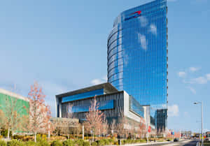 Caption: Capital One Logo Displayed On A Skyscraper Wallpaper