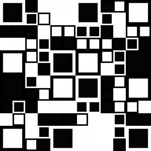 Caption: Captivating Abstract Pattern Of Black And White Squares Wallpaper