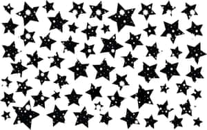 Caption: Captivating Black And White Star Wallpaper Wallpaper