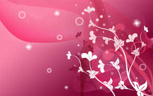 Caption: Captivating Pink Abstract Artwork Wallpaper