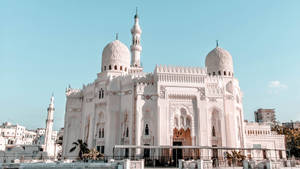 Caption: Captivating View Of Egyptian Mosque In Alexandria Wallpaper