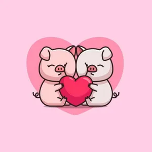 Caption: Cartoon Heart Feeling Loved And Happy Wallpaper