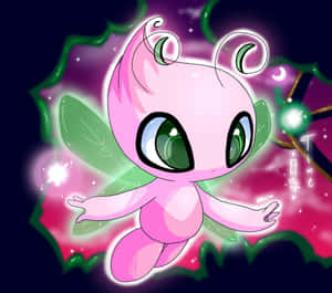 Caption: Celebi - The Time Travel Pokémon In Its Natural Habitat Wallpaper