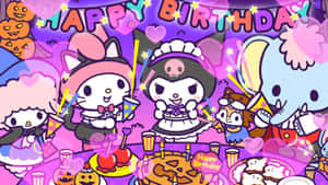 Caption: Celebrate Kuromi's Birthday With This Adorable Wallpaper Wallpaper