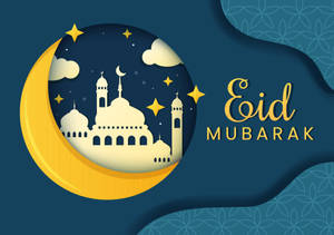 Caption: Celebrate Togetherness This Eid Mubarak Wallpaper