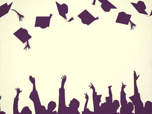 Caption: Celebratory Graduation Toss Wallpaper