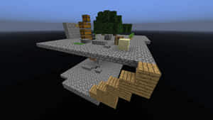 Caption: Challenging Minecraft Sky Block Adventure Wallpaper