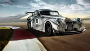 Caption: Classic Elegance - Morgan Aero 8 Car In Motion Wallpaper