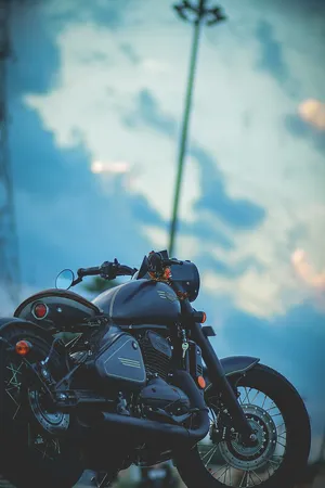 Caption: Classic Jawa Motorcycle In Its Prime Wallpaper