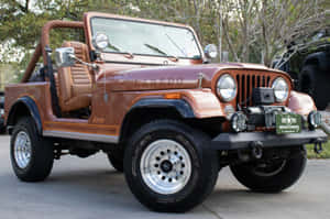 Caption: Classic Jeep Cj Off-road Adventure Wallpaper