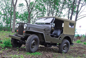 Caption: Classic Jeep Cj On An Off-road Adventure Wallpaper