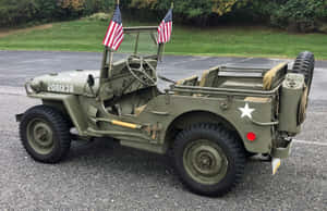 Caption: Classic Jeep Willys In The Wild Wallpaper