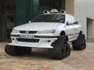 Caption: Classic Peugeot 406 In Flamboyant Red Wallpaper