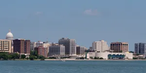 Caption: Colorful Sunset Over Madison, United States Wallpaper