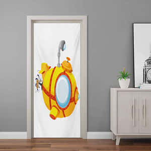 Caption: Colorful Underwater Adventure With Yellow Submarine Wallpaper