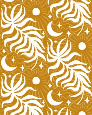 Caption: Conventional Lunar Pattern Artwork Wallpaper