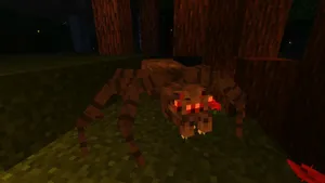 Caption: Creepy Crawly Minecraft Spider Wallpaper