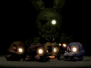 Caption: Creepy Springtrap Character From Five Nights At Freddy's Wallpaper