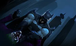 Caption: Dark Joker In Action Wallpaper