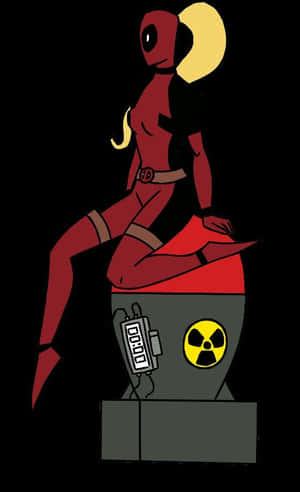 Caption: Deadpool And Lady Deadpool - Unstoppable Duo Wallpaper