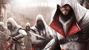 Caption: Desmond Miles In Action Inside The Animus Wallpaper