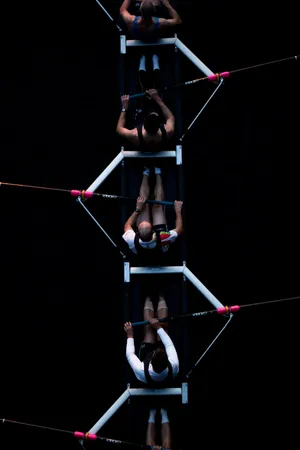 Caption: Determined Dragon Boat Racers In Action. Wallpaper