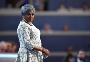 Caption: Donna Brazile Delivering A Thoughtful Speech Wallpaper