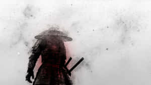 Caption: Dynamic Black And White Samurai Duel Wallpaper