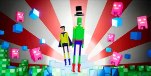 Caption: Dynamic Duo Ready For Action Wallpaper