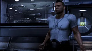 Caption: Dynamic James Vega In Action Wallpaper