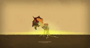 Caption: Earthshaker In Action, Unleashing His Powers On The Battlefield. Wallpaper