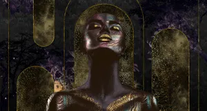 Caption: Elegance Carved In Stone: A Sophisticated Female Sculpture Wallpaper