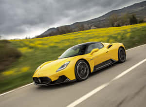 Caption: Elegant 2022 Maserati Mc20 Super Sports Car Wallpaper