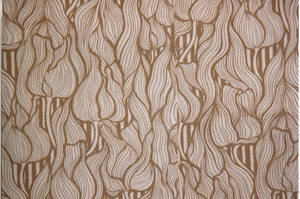 Caption: Elegant And Classic Brown Floral Wall Texture Wallpaper