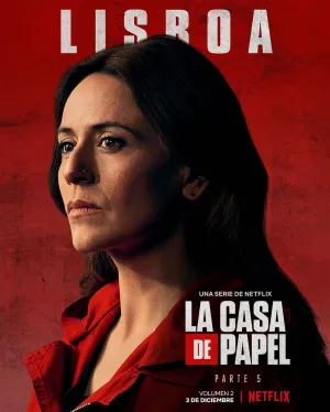 Caption: Embracing Rebellion - Money Heist Lisboa Poster Wallpaper