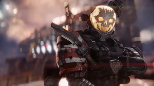 Caption: Emile-a239 Of Halo: Noble Team In Action Wallpaper