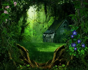Caption: Enchanting 3d Forest Landscape Wallpaper