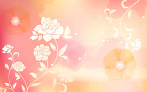 Caption: Enchanting Flower Art Display Wallpaper