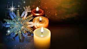 Caption: Enchanting Harmony Of Candles Wallpaper