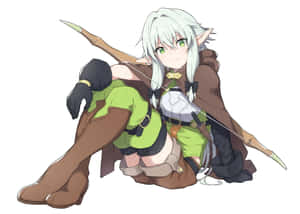 Caption: Enchanting High Elf Archer Poised For Battle Wallpaper