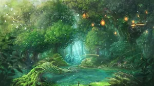 Caption: Enchanting Nightfall Over The Magic Kingdom Wallpaper