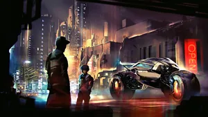 Caption: Enchanting Urban Fantasy Art With Mystical Dragon Wallpaper