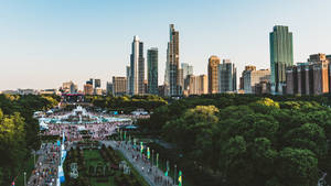 Caption: Energetic Lollapalooza Festival Crowd Wallpaper